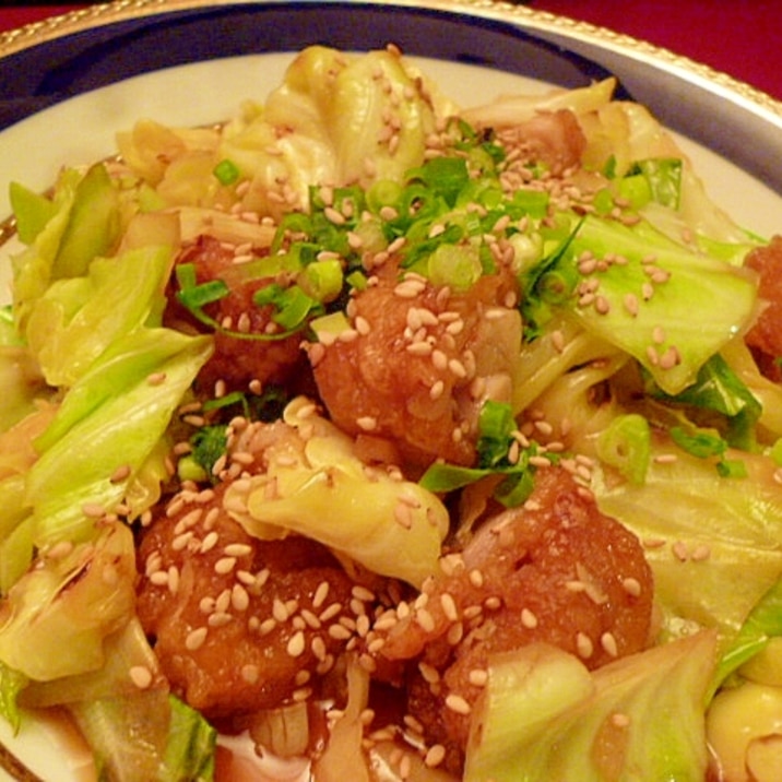 鶏唐揚げとキャベツの甘酢炒め 油淋鶏風 レシピ 作り方 By fairy tale 楽天レシピ 鶏唐揚げとキャベツの甘酢炒め 油淋鶏風 レシピ 作り方 By fairy tale 楽天レシピ